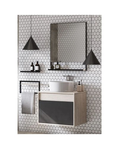 Полотенцедержатель с полочкой 40 см дуб орегон Акватон Лофт Урбан 1A255403LQX50