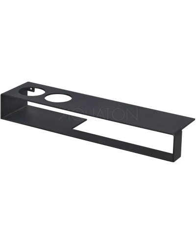 Полотенцедержатель с полочкой 42,5 см черный матовый Акватон Лофт Урбан 1A255603LQX70