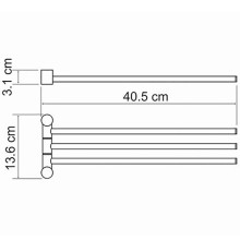 Полотенцедержатель WasserKRAFT Ammer K-1933 поворотный Хром матовый
