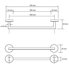 Полотенцедержатель 50,5 см Bemeta Amber 155204022