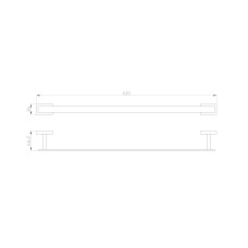 Вешалка для полотенец WONZON & WOGHAND, Хром (WW-9712-60CM)