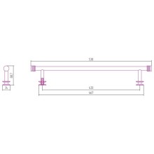 Полотенцедержатель 53,8 см темный титан муар Сунержа 15-2012-0470