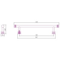 Полотенцедержатель 43,8 см шампань Сунержа 020-2012-0370