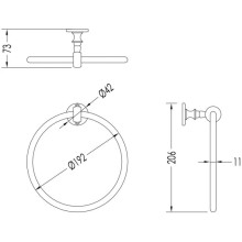 Кольцо для полотенец Devon&Devon First Class DD33320BR