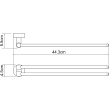 Полотенцедержатель WasserKRAFT Donau K-9431 поворотный Хром