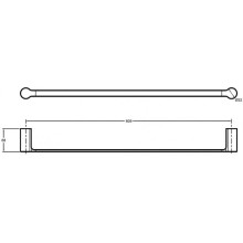 Полотенцедержатель 64,1см Jacob Delafon Singulier 15205D-CP