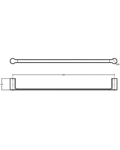 Полотенцедержатель 64,1см Jacob Delafon Singulier 15205D-CP