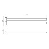 Полотенцедержатель поворотный WONZON & WOGHAND, Глянцевое золото (WW-9131-LG)