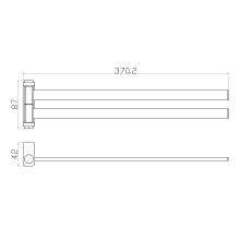 Полотенцедержатель поворотный WONZON & WOGHAND, Темный графит (WW-9131-GM)