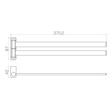 Полотенцедержатель поворотный WONZON & WOGHAND, Темный графит (WW-9131-GM)