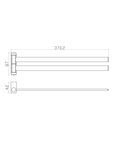 Полотенцедержатель поворотный WONZON & WOGHAND, Черный (WW-9131-BL)