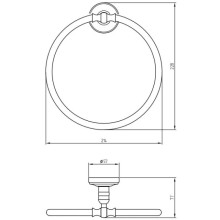 Кольцо для полотенец Migliore Mirella 17211