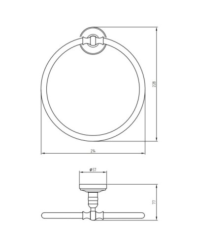 Кольцо для полотенец Migliore Mirella 17211
