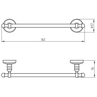 Полотенцедержатель 36,2 см Migliore Mirella 17217