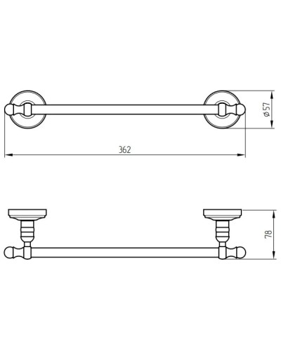 Полотенцедержатель 36,2 см Migliore Mirella 17217