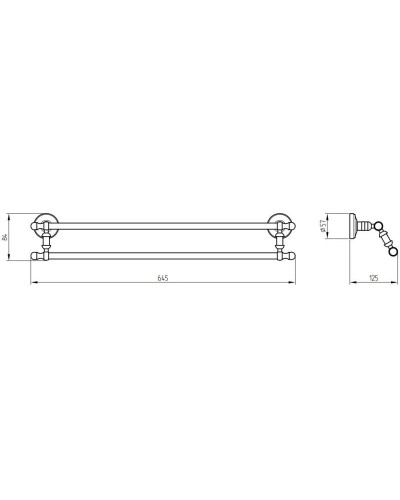 Полотенцедержатель 64,5 см Migliore Mirella 17220