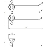 Полотенцедержатель 37,2 см Migliore Olivia ML.OLV-60.654.BI.BR