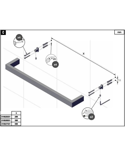 Полотенцедержатель 60 см Roca Nuova 816527001