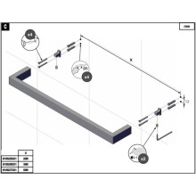 Полотенцедержатель 40 см Roca Nuova 816526001