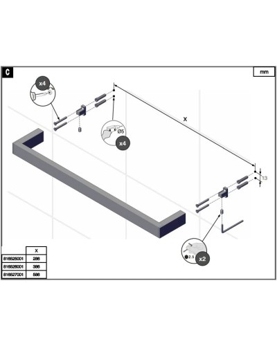 Полотенцедержатель 40 см Roca Nuova 816526001