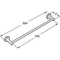 Полотенцедержатель 60,4 см Roca Superinox  817308002