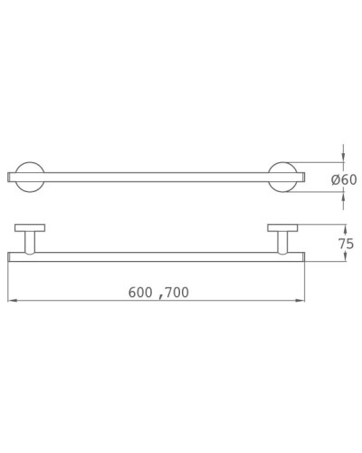 Полотенцедержатель 70 см Teka Alaior 17061020BZ