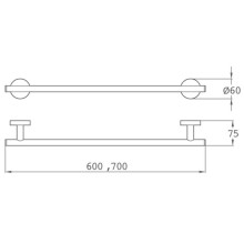 Полотенцедержатель 70 см Teka Alaior 17061020G3