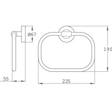 Кольцо для полотенец Teka Alaior 17063020BZ