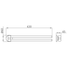 Полотенцедержатель 43 см Teka Alaior 17070020G2