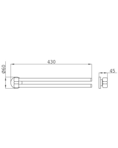 Полотенцедержатель 43 см Teka Alaior 17070020N2