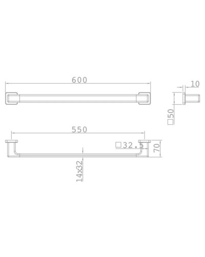 Полотенцедержатель 60 см Teka Formentera 170760200