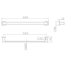 Полотенцедержатель 60 см Teka Formentera 17076020G2
