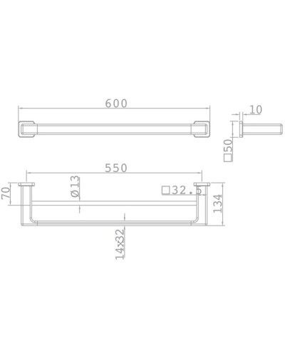 Полотенцедержатель 60 см Teka Formentera 170770200