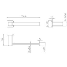 Полотенцедержатель 24,4 см Teka Formentera 17079020G2