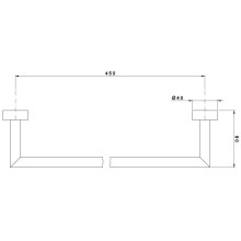 Полотенцедержатель 49 см Nicolazzi Minimale 1484MCR