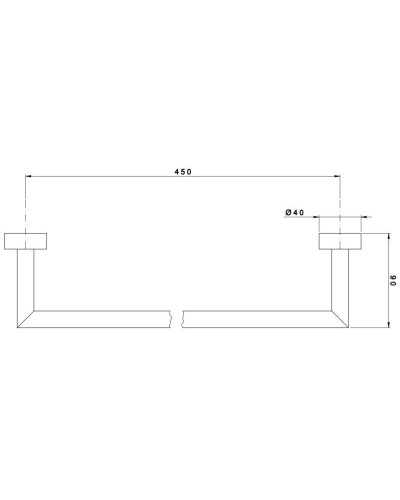 Полотенцедержатель 49 см Nicolazzi Minimale 1484MCR