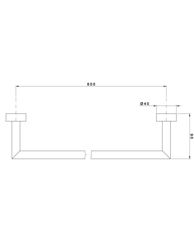 Полотенцедержатель 64 см Nicolazzi Minimale 1486MCR