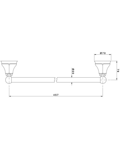 Полотенцедержатель 52,7 см Nicolazzi Teide 1483CR05