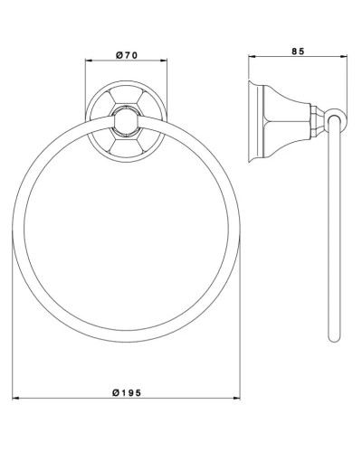 Кольцо для полотенец Nicolazzi Teide 1485CR05