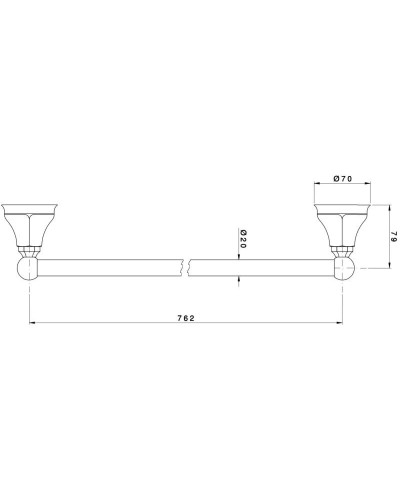Полотенцедержатель 83,2 см Nicolazzi Teide 1486CR05