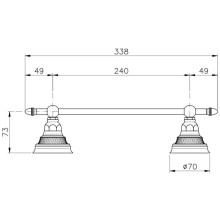 Полотенцедержатель 33,8 см Nicolazzi Impero 1483CR36