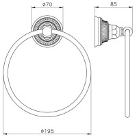 Кольцо для полотенец Nicolazzi Impero 1485CR36