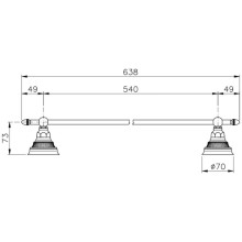 Полотенцедержатель 63,8 см Nicolazzi Impero 1486CR36
