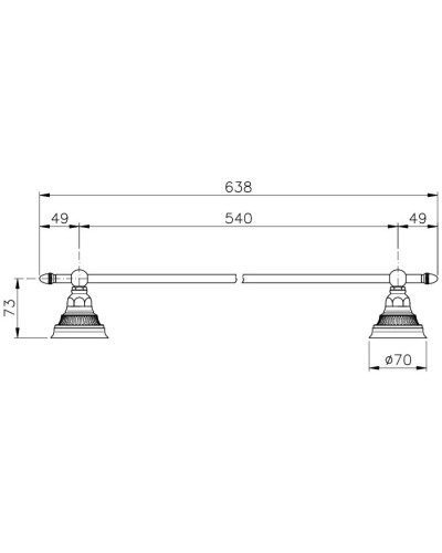 Полотенцедержатель 63,8 см Nicolazzi Impero 1486CR36