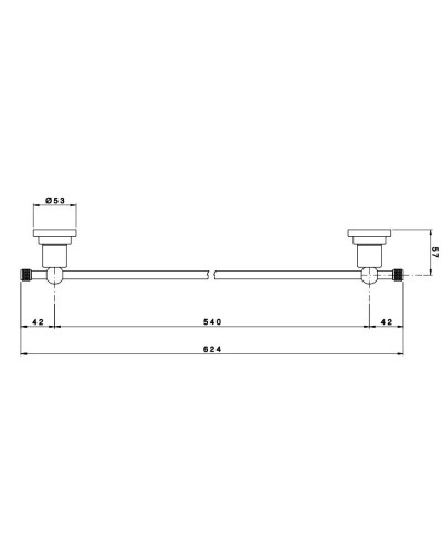 Полотенцедержатель 62,4 см Nicolazzi Arena 1486CR44