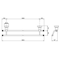 Полотенцедержатель 62,4 см Nicolazzi Arena 1498CR44