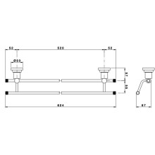 Полотенцедержатель 62,4 см Nicolazzi Arena 1498CR44