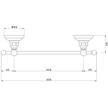 Полотенцедержатель 33 см Nicolazzi Le Pietre 1483CR09