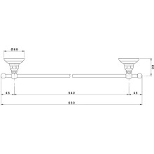 Полотенцедержатель 63 см Nicolazzi Le Pietre 1486CR09