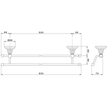 Полотенцедержатель 63 см Nicolazzi Le Pietre 1498CR09